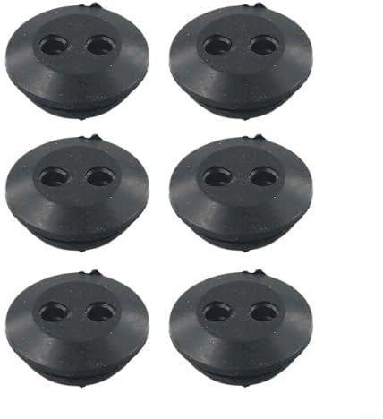 Uwithdanceme Rubber Grommet 2-hole Fuel Tank Seal Washer Gasket For Hedge Trimmer Brush Cutters Fuel Tank Hole Diameter 5Mm Bottom Diameter 20Mm 6Pcs
