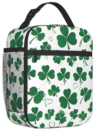 UENFFKDAP Happy St Patrick's Day Isolierte Lunchtasche, geeignet für Frauen, Damen und Herren, Kühltasche, Lunchbox, Behälter und Handtasche, geeignet für Schule oder Picknick