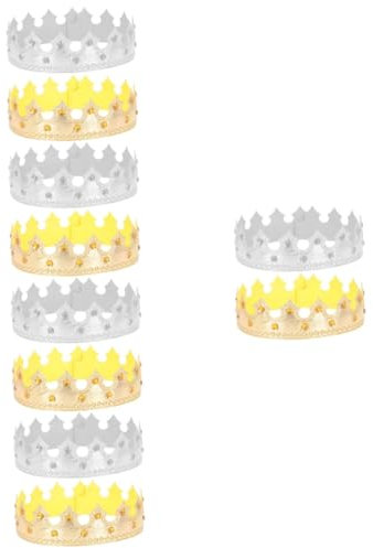 FRCOLOR 10 Stk Kronenhut Papierkronen Diamant-Stirnband Braut-Tiara Partykronen für Erwachsene Abschlussball- kinderkrone haar tapes diadem Geburtstagskrone Cosplay-Krone Volles Tuch