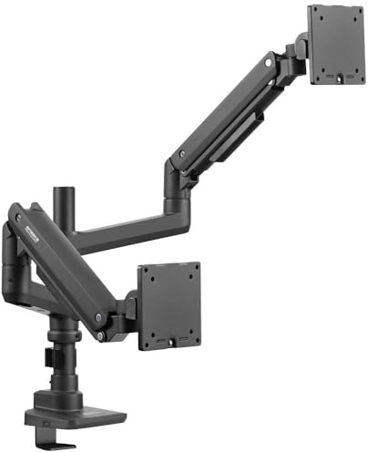 SpeaKa Professional SP-MM-980 Monitorhalterung 2 Display(s) 43,2 cm (17) - 124,5 cm (49) Schwarz Höhenverstellbar, Ne