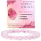 Bivei Rosenquarz - Selbstliebe Perlenarmband für Frauen 8mm Semi Precious Natural Stone Stretch elastischen Schmuck Yoga Geschenke
