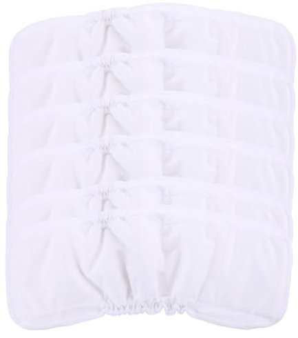 Abaodam 6pcs Bamboo Fiber Diaper Liners Washable Nappy Inserts for Soft and Comfortable Reusable Breathable Incontinence Bed Pads