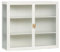 Pawom Glastüren zweitüriger Wandschrank, Badezimmerschrank Hängend, Hängeschrank 23 cm tief, Wandschrank Badezimmer, Wohnzimmer Badezimmer Esszimmer (Antik-weiß)