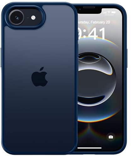 CASEKOO Armor Shockproof for iPhone 16e Case [Military Grade Protection] Anti-fingerprint Protective for iPhone 16 E Case Frosted Translucent Slim Thin Cover for iPhone 16e Phone Case - Matte Blue