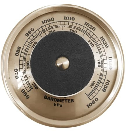 Wetterstation Analog, Ø70mm Wetterstation Mit Barometer, Und Air Pressure Gauge Für Innen Und Außen, Edelstahlgehäuse Mit Luftfeuchtigkeitsmesser Wandthermometer Für Häuser, Gewächshäu