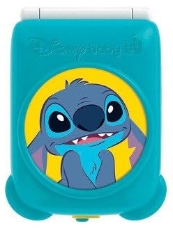 Clementoni Disney Baby Stitch Flip Phone, Children's Phone 9-36 Months, Activity Centre with 4 Buttons to Stimulate Imitation Game with Light and Sound, 17519