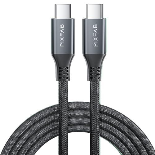 USB C - USB C Fast Charging Cable for Google Pixel 10 Pro XL, 9 Pro, 9A, 8A, 7 [Type C] Fast Charging [Strong] Cable [Nylon Braided], Type C Phone Charger Cable Lead [1 Metre] - Black