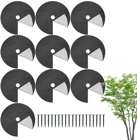 Mulch Ring - Mulch Ring Protektor Für Bäume Im Garten Mit Boden Nägel,Pflanzenwurzel Barriere | Geeignet für Garten Hof Outdoor Rasen Blumenbeet Bauernhaus und Hinterhof