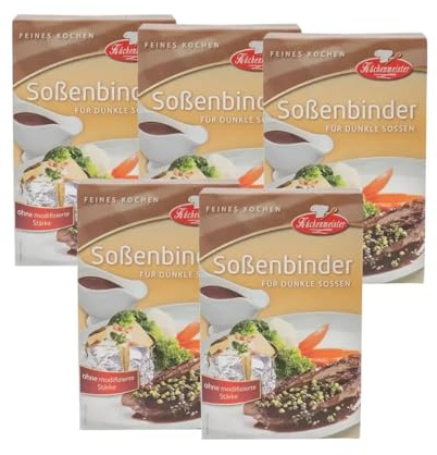 Bielmeier Küchenmeister Soßenbinder dunkel 5×250 g – braune Saucen & Bratensauce Bindemittel – 1,25 kg Vorrat für klassische Saucen, Demi‑Glace, Schmorgerichte & Pfannengerichte