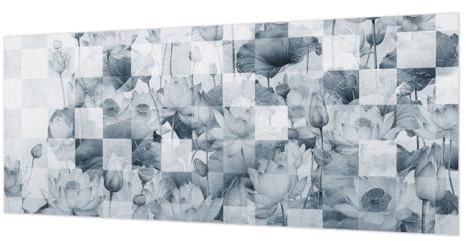 Tulup Papier Peint Intissé 250x104 cm Impression de Haute Qualité Facile à Nettoyer Décoration Intérieure Colle Incluse Pose Murale pour Chambre à Coucher et Salon - fleurs de lotus