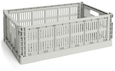 HAY - Colour Crate Korb L, 53 x 34,5 cm, grau, recycled