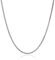 PRINS JEWELS 14 Karat / 585 Gold Diamantschliff Spiga Weizen Weißgold Kette - Breite 2 mm - Länge wählbar (70)