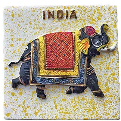 India 3D Elephant Fridge Magnet Tourist souvenir Travel Sticker,India Refrigerator Magnet,Home and Kitchen Decoration Collection from China