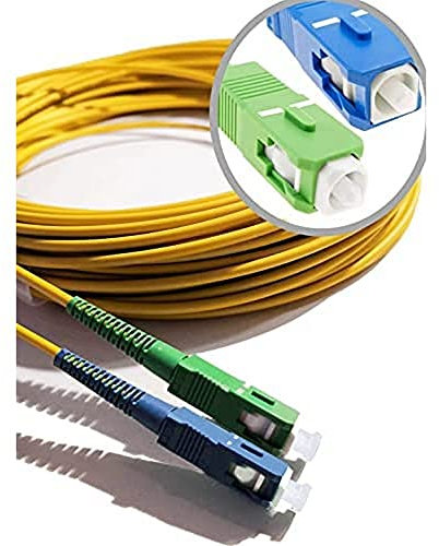 Elfcam® - Câble à Fibre Optique (jarretière Optique) Compatible SC/APC à SC/UPC compatible Free Box (10M)