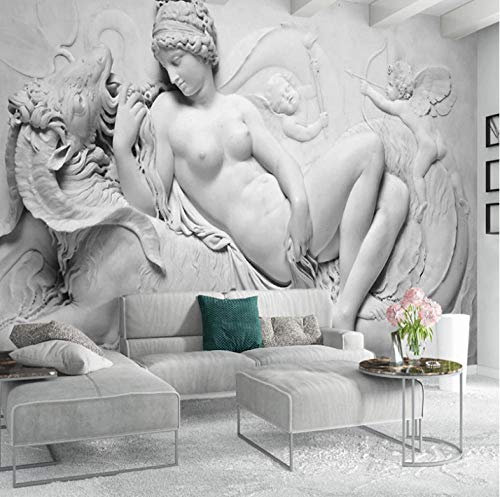 Papier Peint 3D Femme Nue Poster Geant Des Fresques Peintes À La Main Moderne Intissé Art Décoration Murale Salon chambre décoration,350x250 cm(W x H)