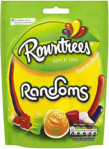 Rowntrees Randoms Sweets Treat bag, 150g - Pack of 9