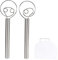 Lot de 2 Fouet Danois, Fouet à Pâte Danois,Lot de 2 Fouets à PâTe en Acier Inoxydable, Melangeur a Fouet de Pate en acier Inoxydable avec Grattoir à Pâte pour des Pâtes épaisses, 30cm