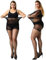 MANZI Damen Strumpfhose Übergröße Stützstrumpfhose Plus Size Transparent 2 Pairs,Schwarz XXL