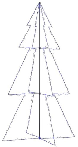 vidaXL Weihnachtskegelbaum Weihnachtsbaum Lichterbaum Beleuchtet Dekobaum Weihnachtsdeko Lichterkette Beleuchtung 300 LEDs Indoor Outdoor 120x220cm