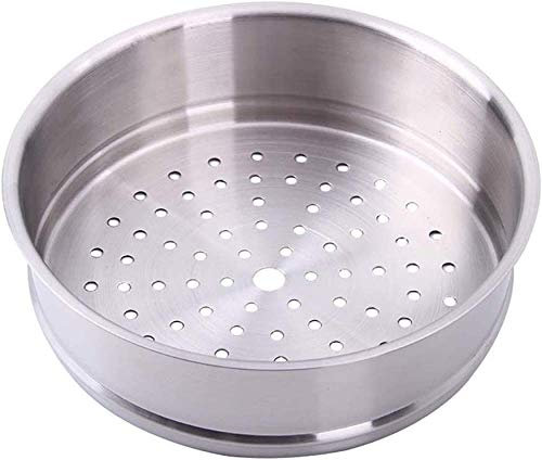 TSTSM Pirofila in Acciaio Inox per pentola, Grande capacità, Perfetta per Pesce Domestico, Uova, Pasta al Vapore, Meno Olio, per Uno Stile di Vita più Sano, Argento,-30cm