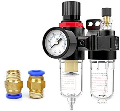 Youngran AFC2000 1/4 Air Compressor Oil Water Separator Filter Regulator Trap Airbrush Pressure Reducing Valve leisurely (Color : AFC-PC602)