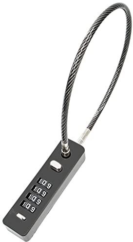 Zolunu Combination Lock Cable Security Steel Cable Luggage Lock Weatherproof with Resettable Code, Braided Steel Coated Anti-Theft Cable Lock