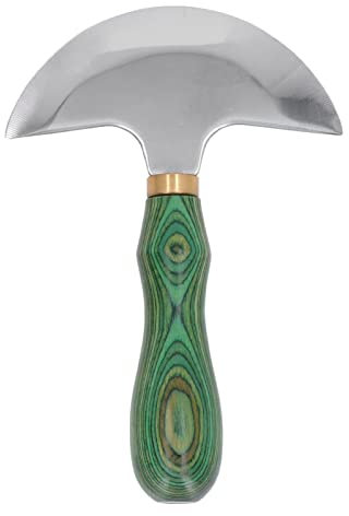 Pssopp Cortador de Media Luna, Cortador de Cabeza Redonda con de Madera Cortador Redondo de Cuero de fácil Control para Corte Artesanal de Cuero DIY