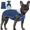 Winddichter Reflektierender Wintermantel für Kleine Mittelgroße Hunde im Freien, Hundemantel Französische Bulldogge, Wasserdichter Schneeanzug Hundekleidung Outfit Weste, Navy L