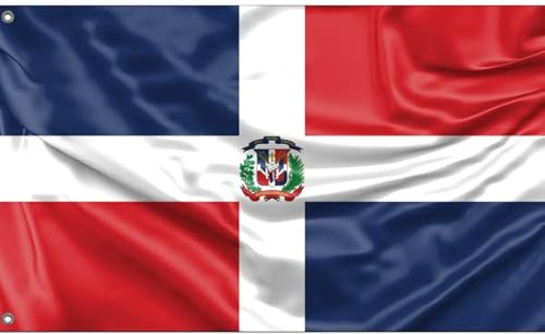 Bandera de la República Dominicana | Diseño único | Hecho en la UE (90 x 150 cm)