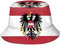 803 Fischerhüte Österreichische Flagge Fischerhut Unisex Sommer Unisex Strandhut Breite Krempe Wanderhut, Für Wandern, Angeln, Reisen