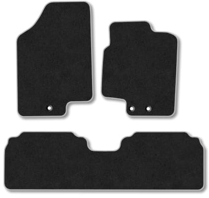 Hyundai iX20 (2010-2019) Carpet Car Mats | Grey Edge Trim Tailored Fit Floor Mats Full Coverage Protection Accessories Easy Clean Anti Slip Made in the UK