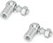 Ganter Normelemente 71802-13-M8-CS 2 Stück, Winkelgelenk DIN 71802, Silber, Anschlussgewinde d2: M8
