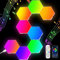 Neoglint 8 Pack Applique Murale Hexagonale, Synchronisation de Musique, Panneau Lumineux Hexagonal LED RGB Applique Murale Intelligente Contrôle par Application Décor de Salle de Jeu (8 PACK)