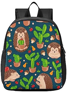 ISAOA Kinder-Reiserucksack, niedlicher Kaktus-Igel, Kinder-Rucksack, Kindergarten, Vorschule, Schultasche, Farbe 1, M