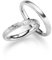 JC Trauringe aus 925 Sterling Silber | Paar-Preis Ehe-Ringe mit kostenfreier Gravur I Partnerringe Verlobungsringe 3 mm breit inkl. Etui-Box Herren-Ring ohne & Damen-Ring mit Zirkonia-Steinen IT02-S