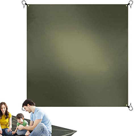 Fulenyi Lona de Camping bajo Tienda | Alfombra Multifuncional para Exteriores | Alfombra Impermeable de Tela Oxford 210D para Mantener seco, con cordón elástico para sombrear Gato