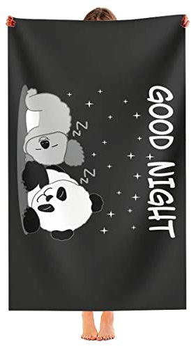 186 Drap De Plage Koala Panda Endormi Serviettes De Toilette Microfibre Essuie Doux Serviette De Plage pour Hommes Spa Maison 80X130Cm
