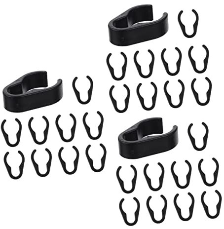 HEMOTON 30pcs Mic Cable Clips Microphone Clamps for Secure and Easy to Install Accessories for Stage Classroom and Home Use