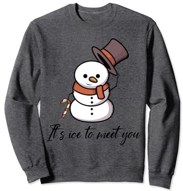 Lustiges Weihnachten Schneemann Eis Geschenk Sweatshirt