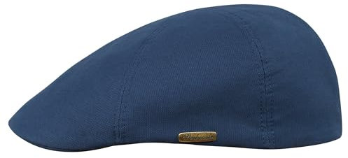 Sterkowski Modell Rusty | 100% Gekämmte Baumwolle Schiebermütze für Herren und Damen | Flatcap Sommer Schirmmütze Kappe Newsboy Cap Hüteüte Leicht Luftig Cabrio Gatsby Golf Vintage Marineblau 55