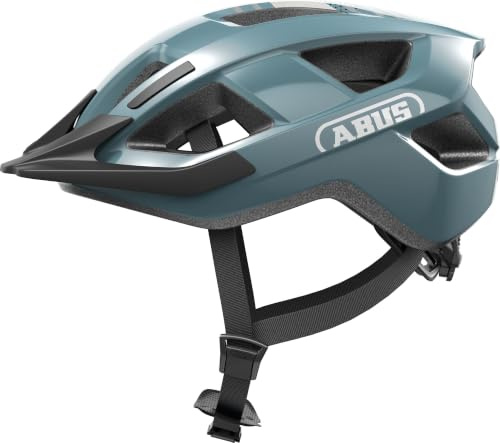 ABUS Fahrradhelm Aduro 3.0 LED - Sportiver City-Helm in stilvollem Design für alltägliche und sportliche Touren - mit Rücklicht - für Damen und Herren
