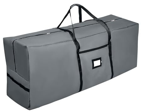 Hafuvool Christmas Tree Storage Bag Heavy Duty 600D Oxford Christmas Tree Storage Box Fits 7.5Ft Tree, Christmas Tree Bag with Reinforced Handles & Zipper, Xmas Tree Bag Christmas Storage Container