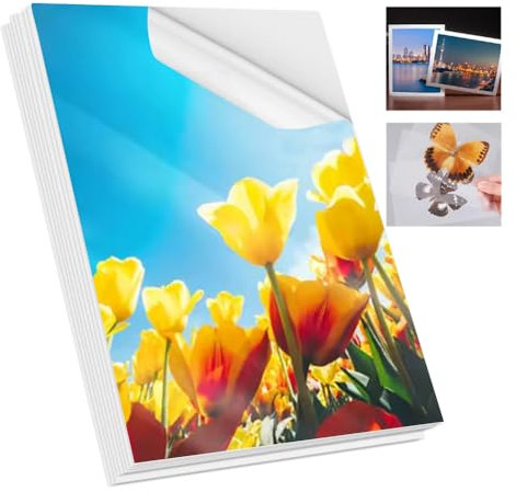 25 Stück Selbstklebende Laminierfolien A4 - laminierfolie Kaltlaminierfolie Wasserdichte Laminatfolien Transparente für Visitenkarten Fotoaufkleber, Kommt mit Schaber, Keine Maschine Erforderlich