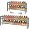 FAVOOSTY 2 Tier Shoe Rack Extendable Metal, Small Shoe Storage Organizer for Closet Inside Wardrobe, Slim Shoe Stand Shelf for Narrow Space Under Stairs Hallway, Grey