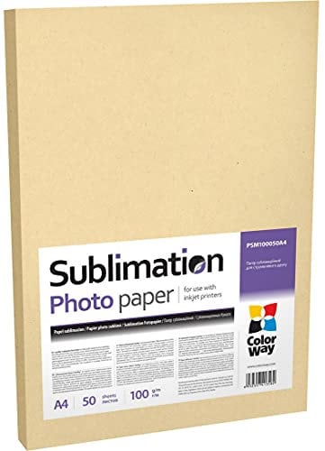 ColorWay Sublimations-Fotopapier, DIN A4, 100g/m², 50 Blatt