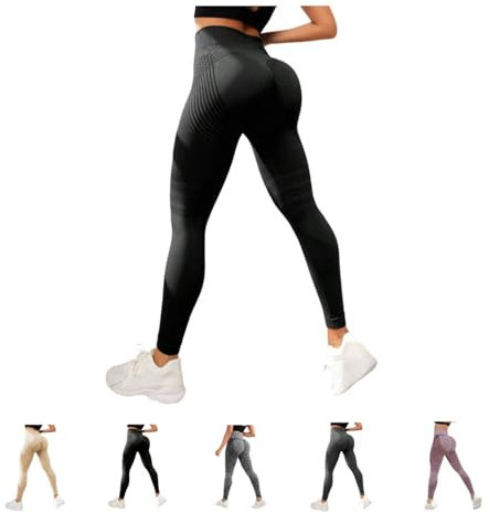 ILESTDG Cellulu Elegante Anti Cellulite Leggings™ - High Waist Kompressionshose 3D Damen (Schwarz,L)