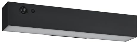 EGLO LED Wandlampe außen Voscari, Outdoor Solarlampe mit Bewegungsmelder | Solar Außenlampe aus Kunststoff in Anthrazit, Außenbeleuchtung neutralweiß, IP54