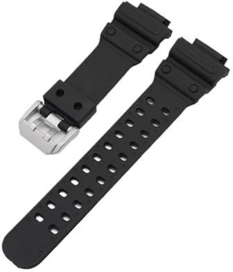 Verbessertes wasserdichtes Sportarmband aus Harz, passend for die Casio G-SHOCK-Serie GX-56BB GXW-56 Giant G(Black-silver)