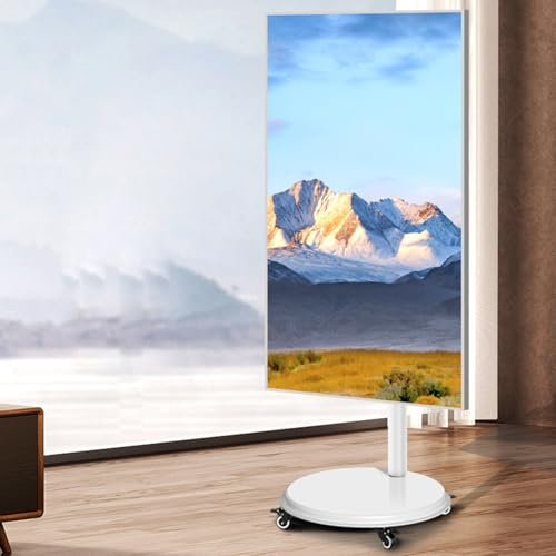 XDAWQP Soporte De TV Móvil con Ruedas Y Rotación Horizontal Y Vertical para Pantallas De 24 A 55 Pulgadas, hasta 30 Kg/66 LB, Color Blanco.