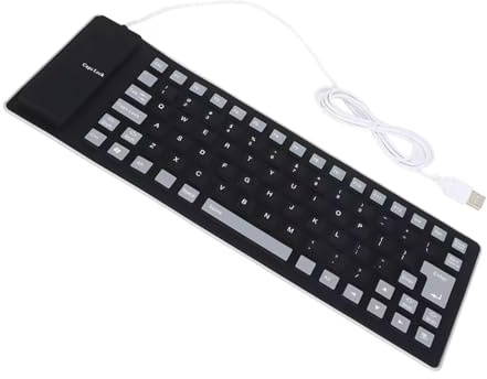 Fahoujs Faltbare 85 Key Silicon Tastaturen USB Kabels Rollen Zum Ruhigen Tippen Auf Laptops Und Notebook